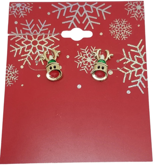 KOHLS NEW IN PACKAGE FESTIVE CHRISTMAS EARRINGS TRIO BUNDLE - Picture 3 of 8